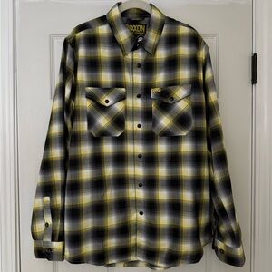 DIXXON Moon Black and Yellow Plaid Shirt